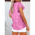 thumbnail image 2 of Blusa Eytino, talla grande, verano, cuello en V, manga corta, gasa, 2 of 6