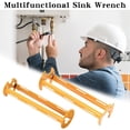 thumbnail image 2 of Sink Wrench Set, 360 Degree Rotating Faucet Tool, Alloy Steel Plumbing Wrench For Tight Spaces, Bathroom Basin Install Repair(Yellow), 2 of 6