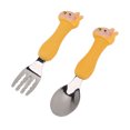 thumbnail image 1 of Cute Toddler Fork and Toddler Fork Cute Cartoon Friendly Eating Utensils Shaped Spoon PP Handle Stainless Steel Tableware for Feeding Training Cute Toddler Fork and, 1 of 8
