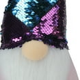 thumbnail image 4 of Northlight Gnome with Flip Sequin Hat Christmas Decoration - 17.5" - Purple and Blue, 4 of 7