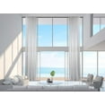 thumbnail image 1 of 3S Brother's Ecru Sheer Home Decorative Set of 2 Panels Faux Silk Crap Chiffon Fabric Window Curtains Hanging Back Tap & Rod Pocket Custom Made 5-30 Ft Long - Made in Turkey (52"W x 156"L) Each, 1 of 6