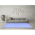 thumbnail image 3 of Ahgly Company Machine Washable Indoor Round Abstract Blue Contemporary Area Rugs, 5' Round, 3 of 4