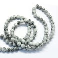 thumbnail image 3 of 20strands Baking Painted Glass Round Bead Strands Snow 6.5mm Hole: 1.5mm about 135~140pcs/strand 31.8 inch, 3 of 3