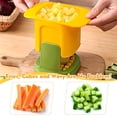 thumbnail image 3 of Cortador de papas fritas, cortador rápido de papas, cortador de cuchillas de acero inoxidable para papas, pepinos, zanahorias, cebollas, frutas vegetales, 3 of 5