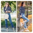 thumbnail image 7 of KLL Anchors and Nautical Print Women's Long Sleeve Pajamas with Pants Sleepwear Loungewear 2 Set-X-Large, 7 of 7