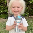 thumbnail image 2 of Chicco Insulated Flip-Top Straw Cup 9oz, Silver/Blue Sunburst, 12m+ (1pk), New, 2 of 9