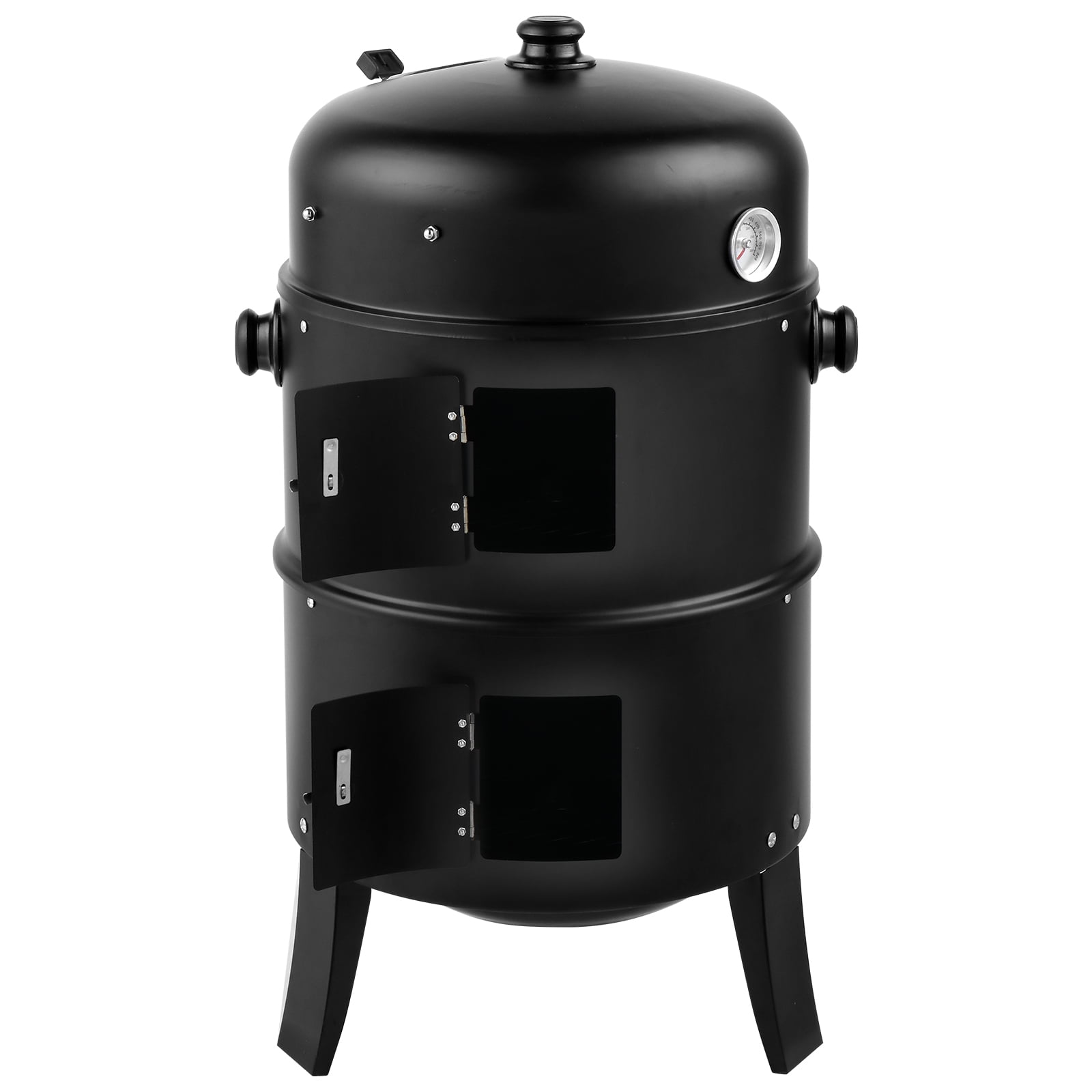 SalonMore Charcoal Grill Iron Spray Smoker Carbon Grill with 3 Levels Patio Backyard, Black