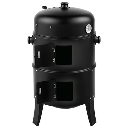 Zimtown BBQ Charcoal Grill Outdoor Barbecue Pit Smoker with 3 Levels Patio Backyard Black