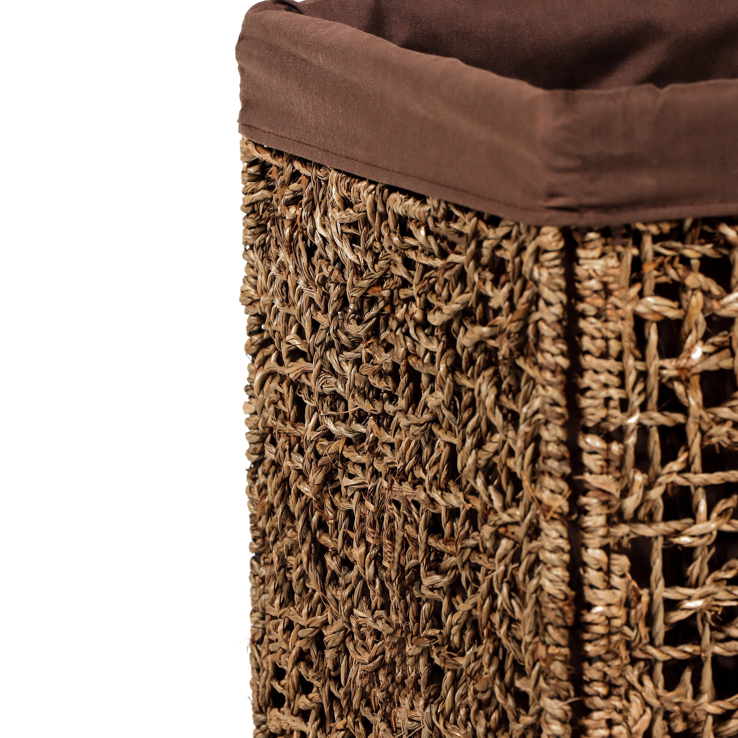 Trademark Innovations Iron/Seagrass Storage Basket, Set of 2
