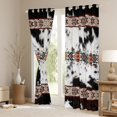 thumbnail image 3 of Feelyou Western Bohemian Aztec Black Out Curtains, Rustic Cow Print Curtains Pack of 2 (42x63 Each), Vintage Fashion Style Bedroom Curtains, Black Out Curtains Decor, 3 of 6