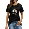 thumbnail image 3 of Busydd Womens Halloween Tops Comfortable Cotton Tshirts Shirts for Women Short Sleeve Graphic Tees for Women Casual Round Neck Womens Fall Tops XL, 3 of 4