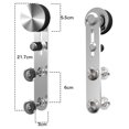 thumbnail image 5 of CCJH 7.5ft Stainless Sliding Barn Door Hardware Kit for 45" Single Door Round Head Sliver, 5 of 8