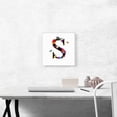 thumbnail image 2 of ARTCANVAS Flower Plant Butterfly Alphabet Letter S Canvas Art Print - Size: 12" x 12" (0.75" Deep), 2 of 9