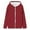 a-Brick Red21, variant on Boys Girls Coat Unisex Kids Solid Color Full Zip Hoodie With Contrast Lined Hood Kangaroo Pockets Casual Fit Jacket For Kids Youth Daily Outdoor Wear Trendy Top