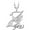White, variant on 14K White Gold Finish Round Cut White Diamond 925 Sterling Silver Diamond Cute Elf Angele With Z Initial Letter Pendant Necklace for Women
