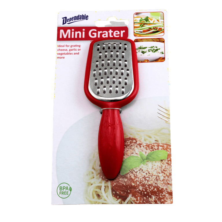 Stainless Steel Mini Grater Cheese Garlic Nutmeg Chocolate 5 BPA Free Plastic Handle