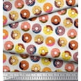 thumbnail image 3 of Soimoi Rayon Fabric Donuts Food Printed Craft Fabric by The Yard 42 Inch Wide, 3 of 3