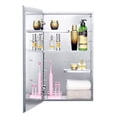 thumbnail image 5 of Fundin Stainless Steel Medicine Cabinet, Bathroom Mirror Cabinet, with unique half-shelves, Recess and Surface mount, 14.8 x 25.5 inch, 5 of 5