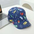 thumbnail image 2 of Oiyii Toddler Boys Snap‑Fit Baseball Hats Vehicle Printed Sport Back‑To‑School Baseball Caps, Blue, 2 of 3