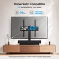 thumbnail image 2 of MountFTV Universal TV Stand for 24-60 inch TVs, Holds up to 99Lbs, Max 400x400mm, 50° Swivel Table Top TV Stand Mount with Alloy Steel Glass Base, 2 of 9