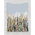 thumbnail image 1 of City Tapestry, Hand Drawn Modern Urban Life Illustration Apartment Buildings Skyscrapers Open Sky, Wall Hanging for Bedroom Living Room Dorm Decor, 40W X 60L Inches, Multicolor, by Ambesonne, 1 of 2