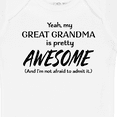thumbnail image 4 of Inktastic Yeah My Great Grandma is Pretty Awesome Boys or Girls Baby Bodysuit, 4 of 5