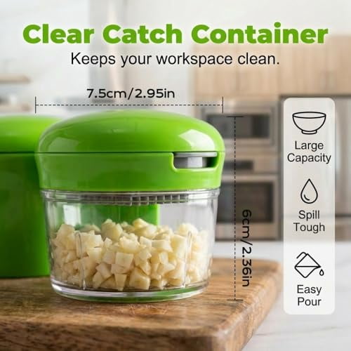 Stainless Steel Garlic Press with Storage Container, 2026 Upgrade Garlic, with Storage Box Odor-Free Easy Wash, for Sliced Garlic & Minced Garlic, Easy to Use Kitchen Gadgets