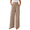 Khaki, variant on Cuteduck Women's Solid Color Wide Leg Pants – High Waisted Flowy Palazzo Trousers with Slant Pockets Casual Loose Pants S-2XL