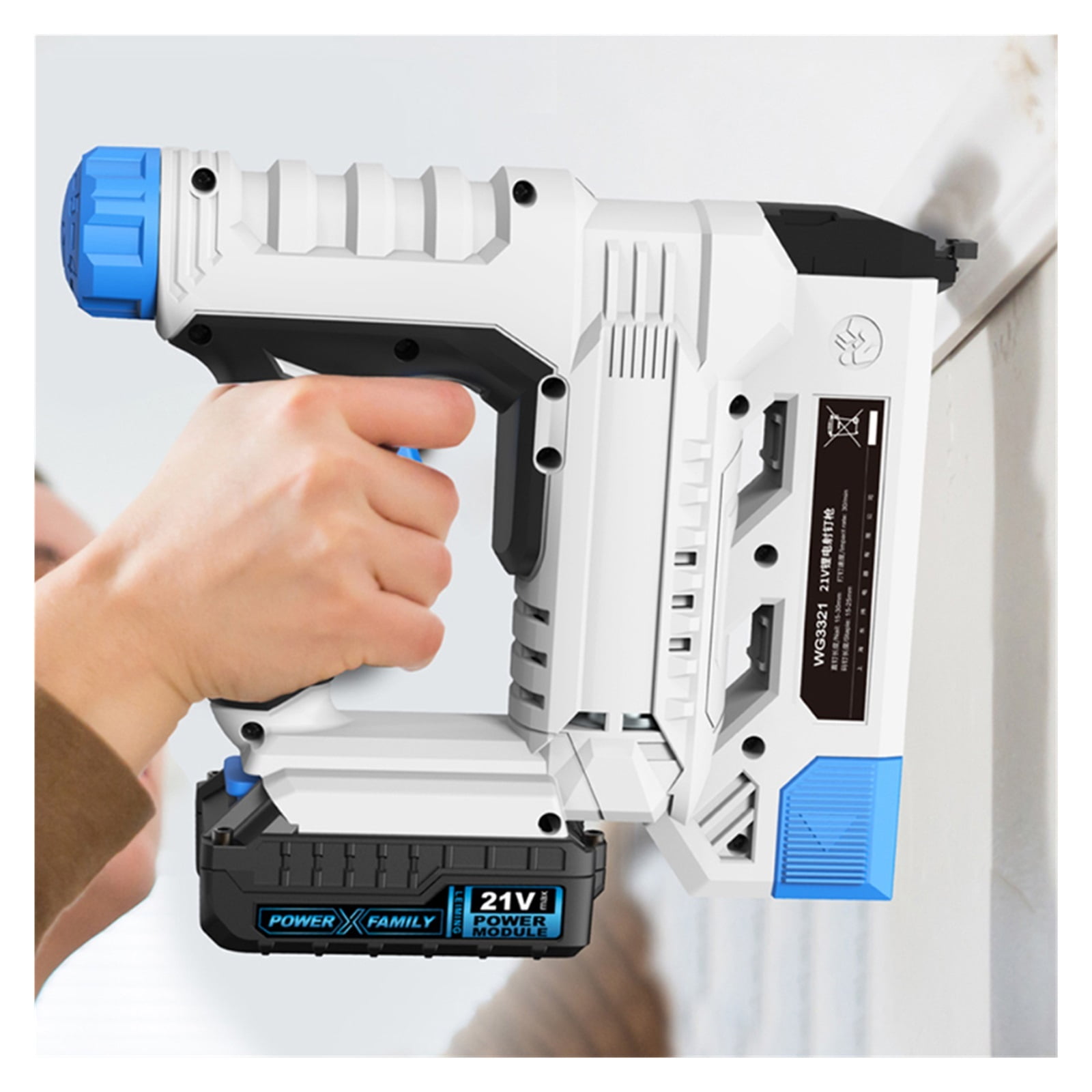 Rechargeable Electric Nail Gun Nail Gun Nail Shooter Straight Door Nail Code F30 Lithium Electric Nail Gun Carpentry ,Easy to Use