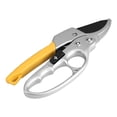 thumbnail image 2 of Suodoka Premium High Carbon Steel Pruning Shears Cutter Heavy Duty Gardening Plant Scissor Branch Pruner Trimmer Tools for Shrubs and Twigs, Silver and Yellow, 8 inches / 20.3 cm, 2 of 9