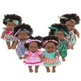 thumbnail image 3 of Cute Black Dolls 9.8 Inch American African Baby Girl Dolls Toys for Kids Aged 2 3 4 5 6 7 8 9 10 Years, Kawaii Soft Reborn Toy Doll, Life Size Birthday, 3 of 4