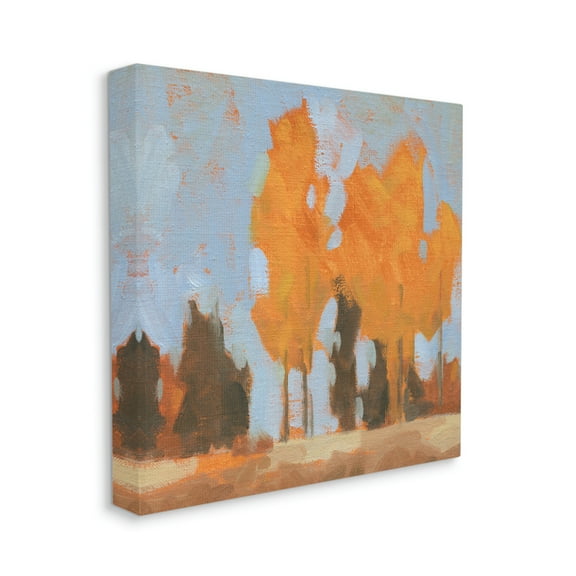 Stupell Industries Brilliant Orange Leaves Golden Season Trees Abstract Landscape, 30 x 30, Designed by Jacob Green