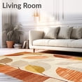 thumbnail image 2 of ODIKA 4'x6' Machine Washable Non-Slip Area Rug, Abstract Leaf and Rustic Palette High Traffic Rug with Pad, Beige, 97087, 2 of 8