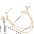 thumbnail image 4 of Men Lapel Pin Antler Decor Double Chains Anti-slip Dress-up Polished Suit Coat Collar Pin Coat Brooch Adult Clothes Hats Bags Jewelry, 4 of 7