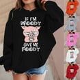 thumbnail image 3 of Girls Sweatshirts Patterned Crewneck Cotton Trendy Preppy Hooded Oversized Long Sleeve Shirts Clothes for Girls, 7 Years, 3 of 6