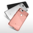 thumbnail image 3 of Ringke Bevel Case Compatible with Google Pixel 2, Minimalist Diagonal Textured TPU Lightweight Cover - Clear, 3 of 10