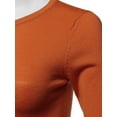 thumbnail image 4 of A2Y Women's Basic Casual Colorful 3/4 Sleeve Knit Pullover Sweator Top Dusty Orange XL, 4 of 6