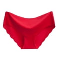 thumbnail image 1 of harmtty Summer Women Panties Ice Silk Seamless Low Waist Briefs&nbsp;Underwear,Red S, 1 of 8