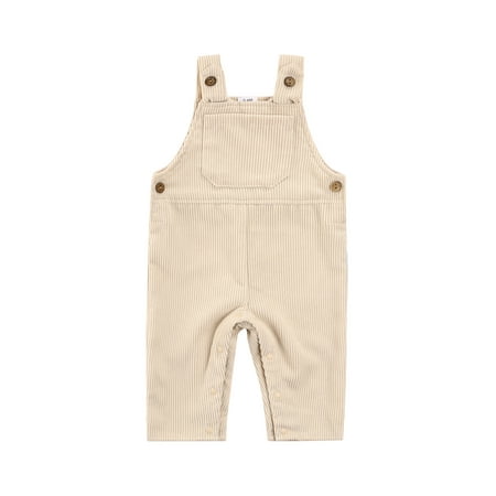 

Musuos Baby Girl Boy Corduroy Overall Solid Bib Pants Suspender Trousers with Pocket