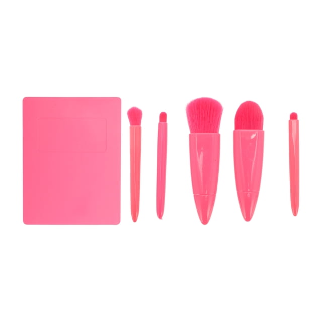 Ofertas Únicas 1 Juego de Kit de Brochas de Maquillaje Conveniente para Baño de Fibra Sintética Plástica