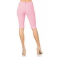 thumbnail image 4 of Women's Stay Comfortable and Stylish in Casual Solid Stretchy Bermuda City Shorts, 4 of 5