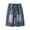 #4 Dark Blue, variant on Krdevn Boys Washed Denim Cargo Bermuda Shorts, Elastic Waist Fashion Knee Length Kids Summer Casual Jean Shorts,Blue