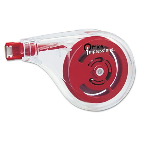Office Impressions Sideways Application Correction Tape, 1/5" x 393", 6/Pack