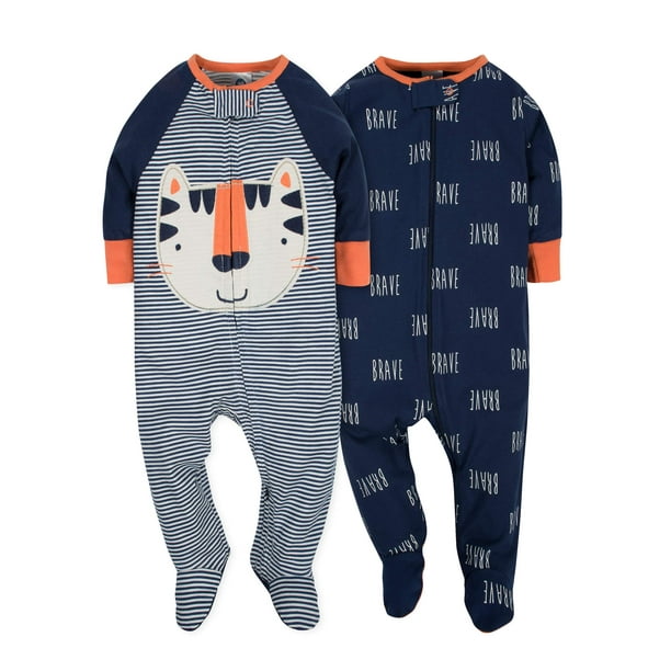 Gerber Gerber Baby Boy Sleep 'N Play Footed Pajamas, 2Pack Walmart