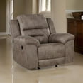 thumbnail image 6 of Henry 46 Inch Rocker Manual Recliner Chair- Brown Microfiber- Solid Wood, 6 of 6