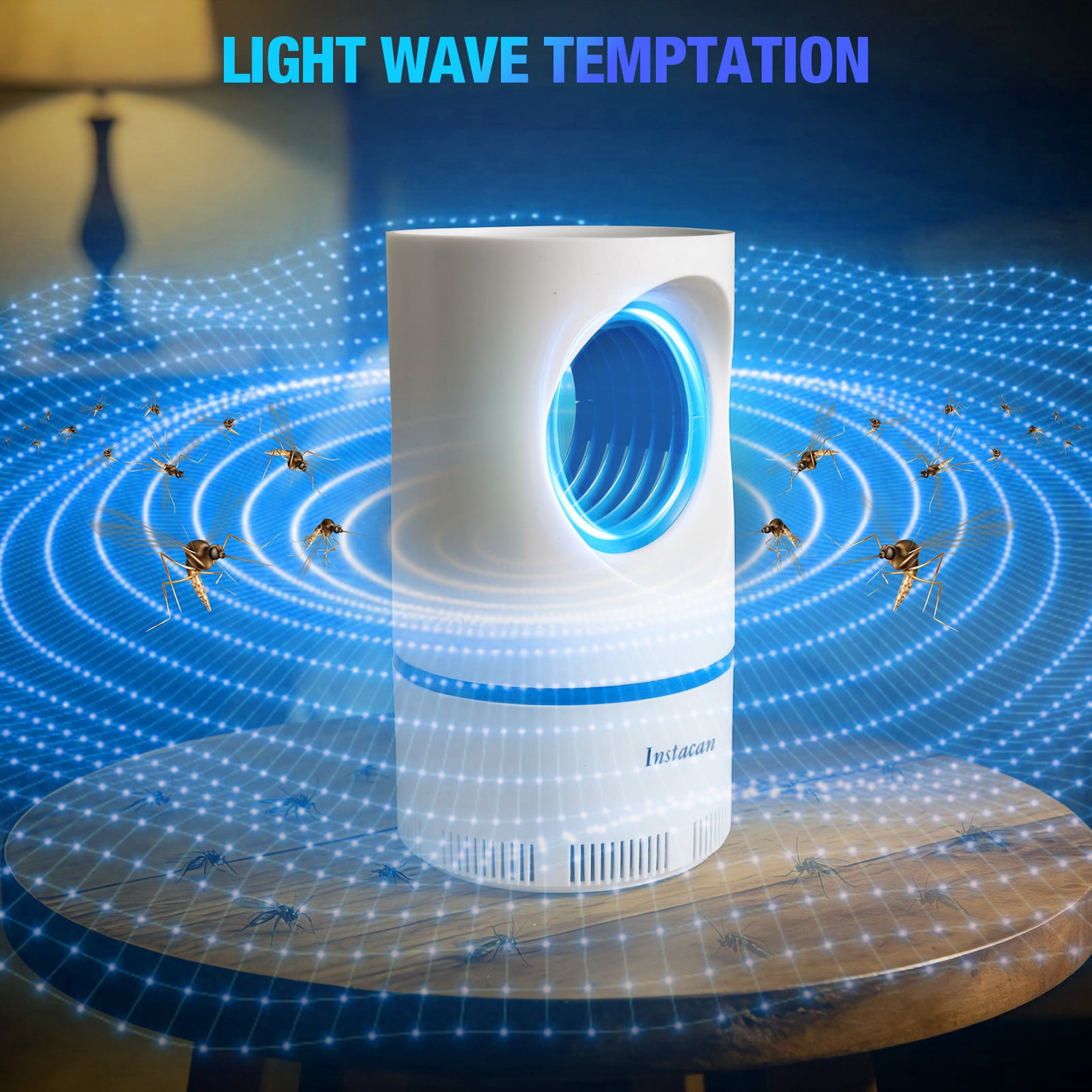 Instacan Flying Insect Catcher - Outdoor & Indoor Electric Bug Trap, Waterproof Pest Control for Home, Backyard, Patio, and Garden Use