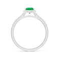 thumbnail image 2 of ANGARA Natural Pear-Shaped Emerald Halo Engagement Ring in 14K White Gold for Women (Size-7x5mm) | May Birthstone, Birthday, Anniversary, Jewelry Gift for Women | Natural Emerald Ring, 2 of 9
