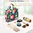 thumbnail image 5 of FORMRS Womens Corduroy Tote Bag Crossbody Shoulder Handbag with Pocket, Blue Apple Pattern, 5 of 7
