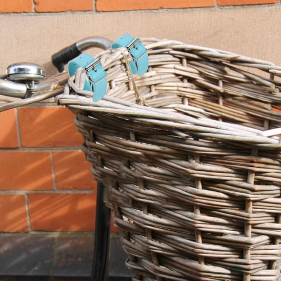 HEANUJJ 1 Pair Front Aluminum Alloy Cruiser Bike Baskets with Straps for Cycling Accessories