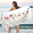 thumbnail image 7 of GZHJMY Elegant Flowers Beach Towel Oversized Towel Blanket, Thin Lightweight Microfiber Sand Free Quick Dry Towel, 31”X71” Multipurpose Pool Bath Yoga Swim Shower Towel, 7 of 7